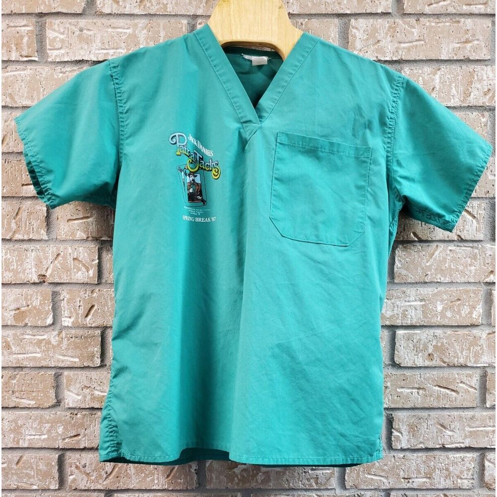 Jack Daniels Pair-a-Jacks Spring Break 1987 V Neck Vintage Shirt Men Large RARE