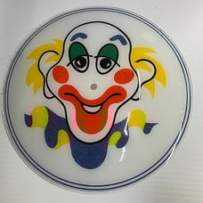 Vintage Clown Ceiling Light Fixture Replacement Glass Shade 17 ~
