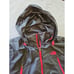 THE NORTH FACE Windbreaker Jacket ADLW Red Gray STOWAWAY HOODIE Sz L EXCELLENT
