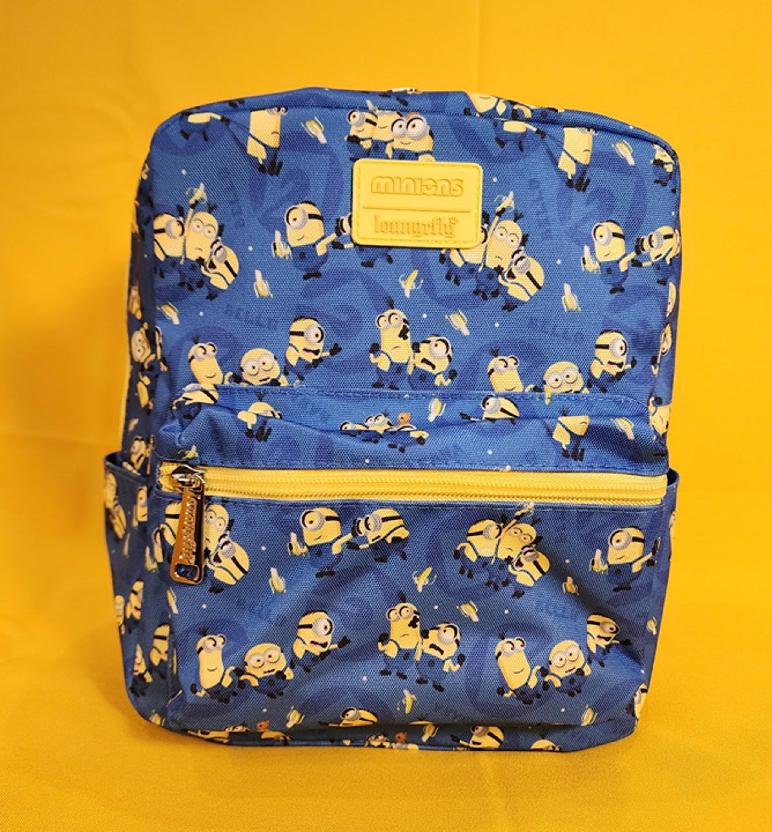 Loungefly Despicable Me Minions All-Over Print Nylon Square Mini Backpack NEW
