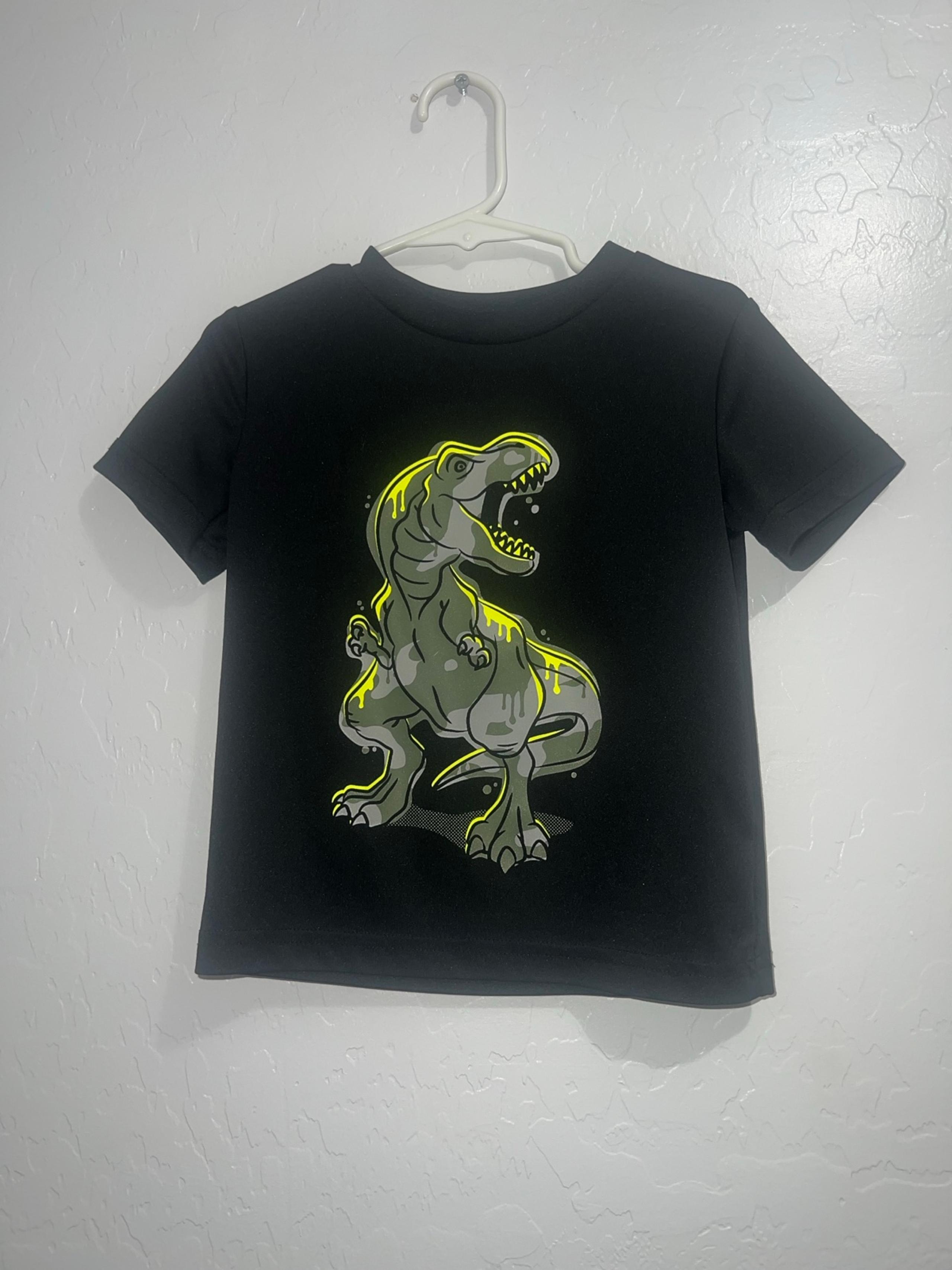 Jumping Beans Black and Gray Dinosaur Tee 2T