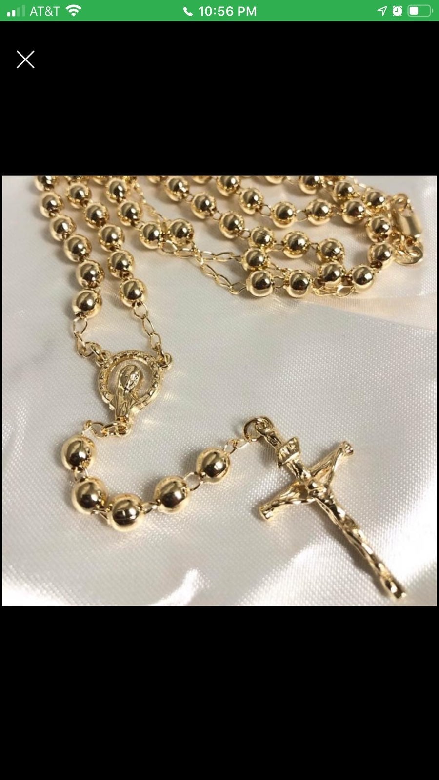 18k Gold Filled Men Rosary 24