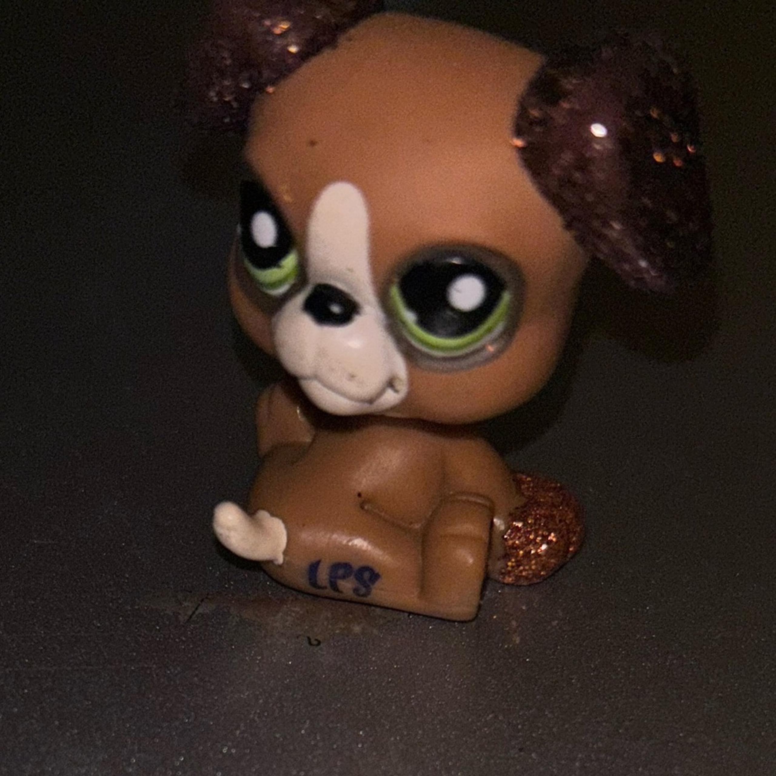 Littlest Pet Shop LPS #2350 SPARKLE Boxer Dog AUTHENTIC