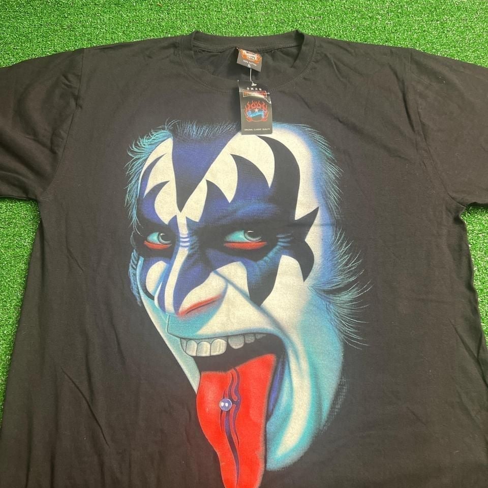 KISS Rare Metal Heaven Gene Simmons Kiss T-Shirt Black Size XL Double Sided NWT