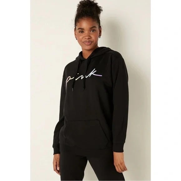 PINK Victoria’s Secret Everyday Lounge Rainbow Logo Campus Hoodie