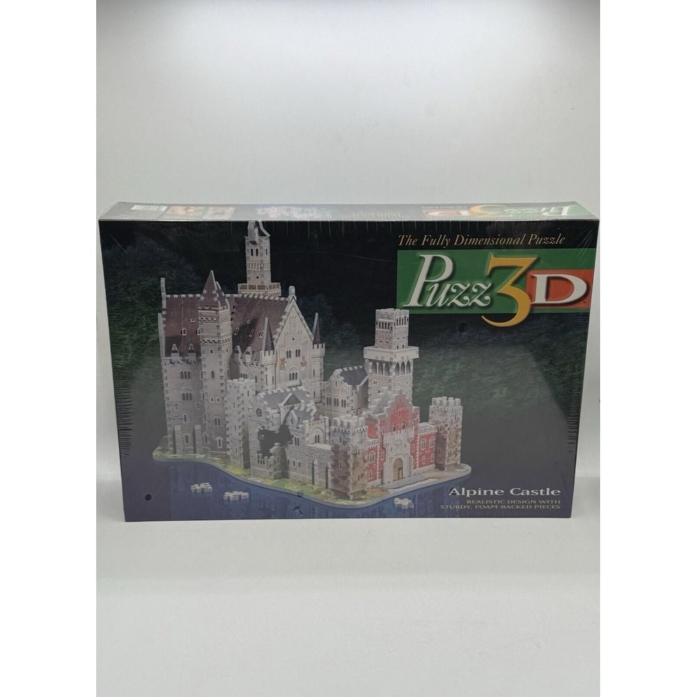 Puzz3D 3D Puzzle Alpine Castle 4436 Super Challenging 1000pc VTG 1994 Sealed