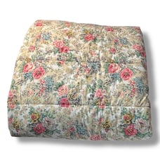 Ralph Lauren BRITTANY Full/Queen VTG COMFORTER Beige FLORAL Roses USA Rare