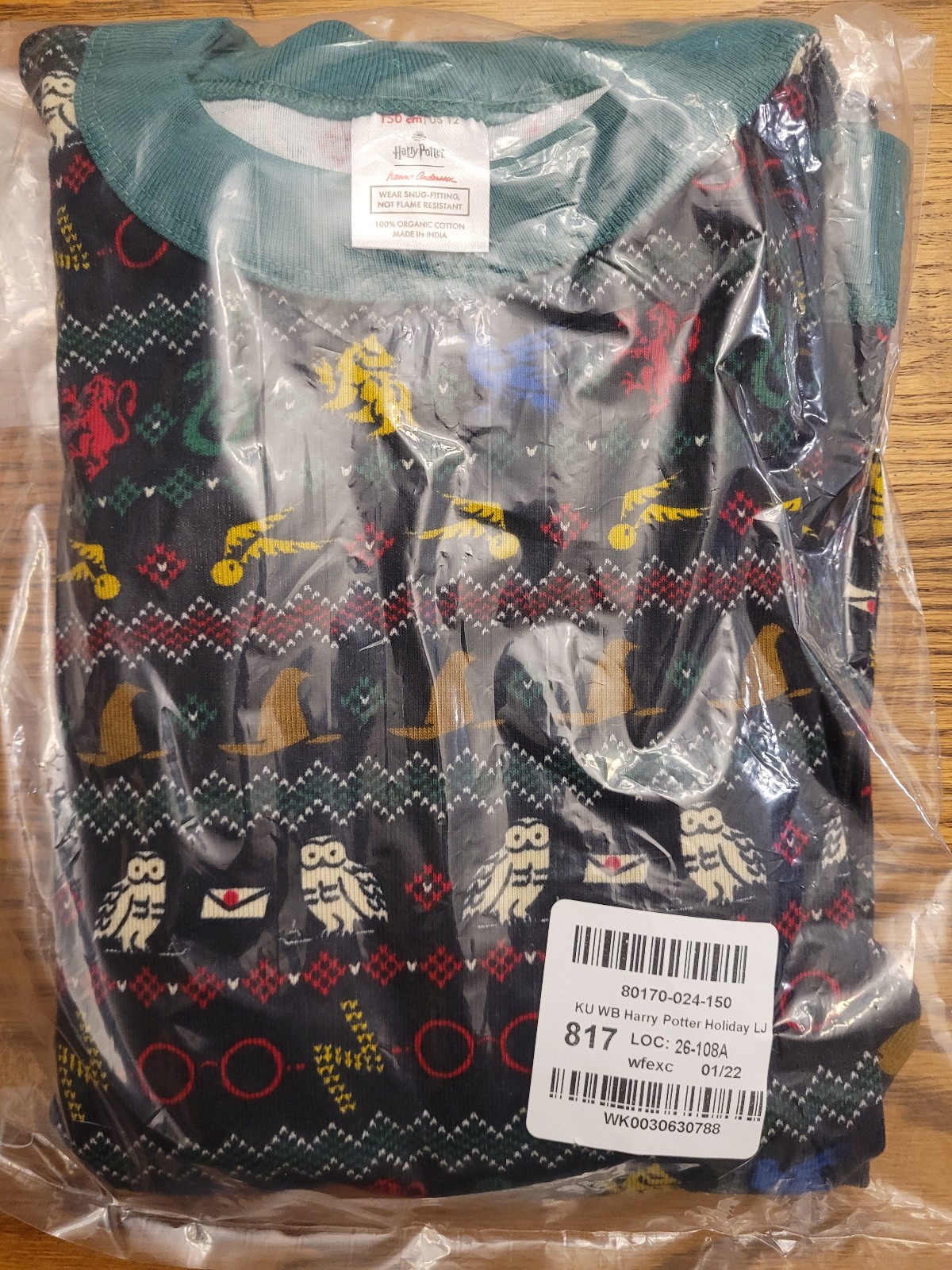 New without tags Hanna Andersson Harry Potter PJs - size 12