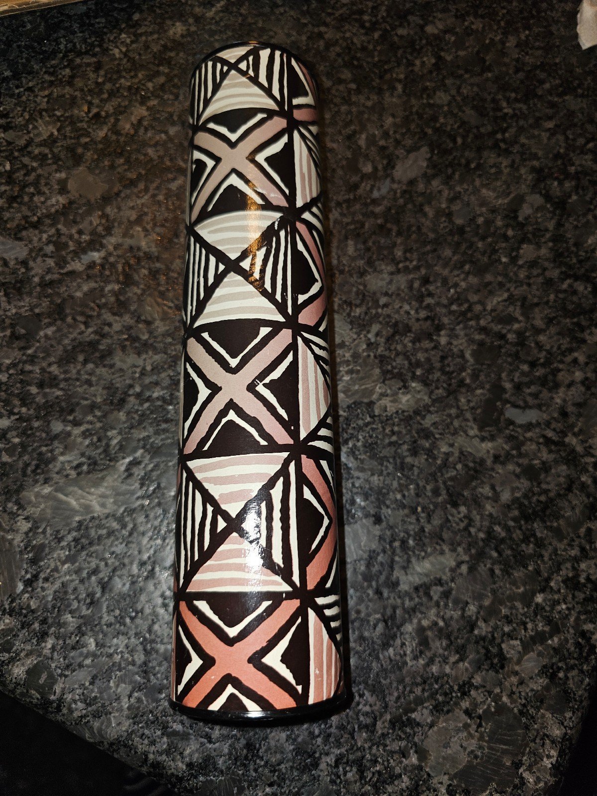 Vintage Otagiri Japanese Kaleidoscope 1970s MCM Japan Tribal Souvenir Beige