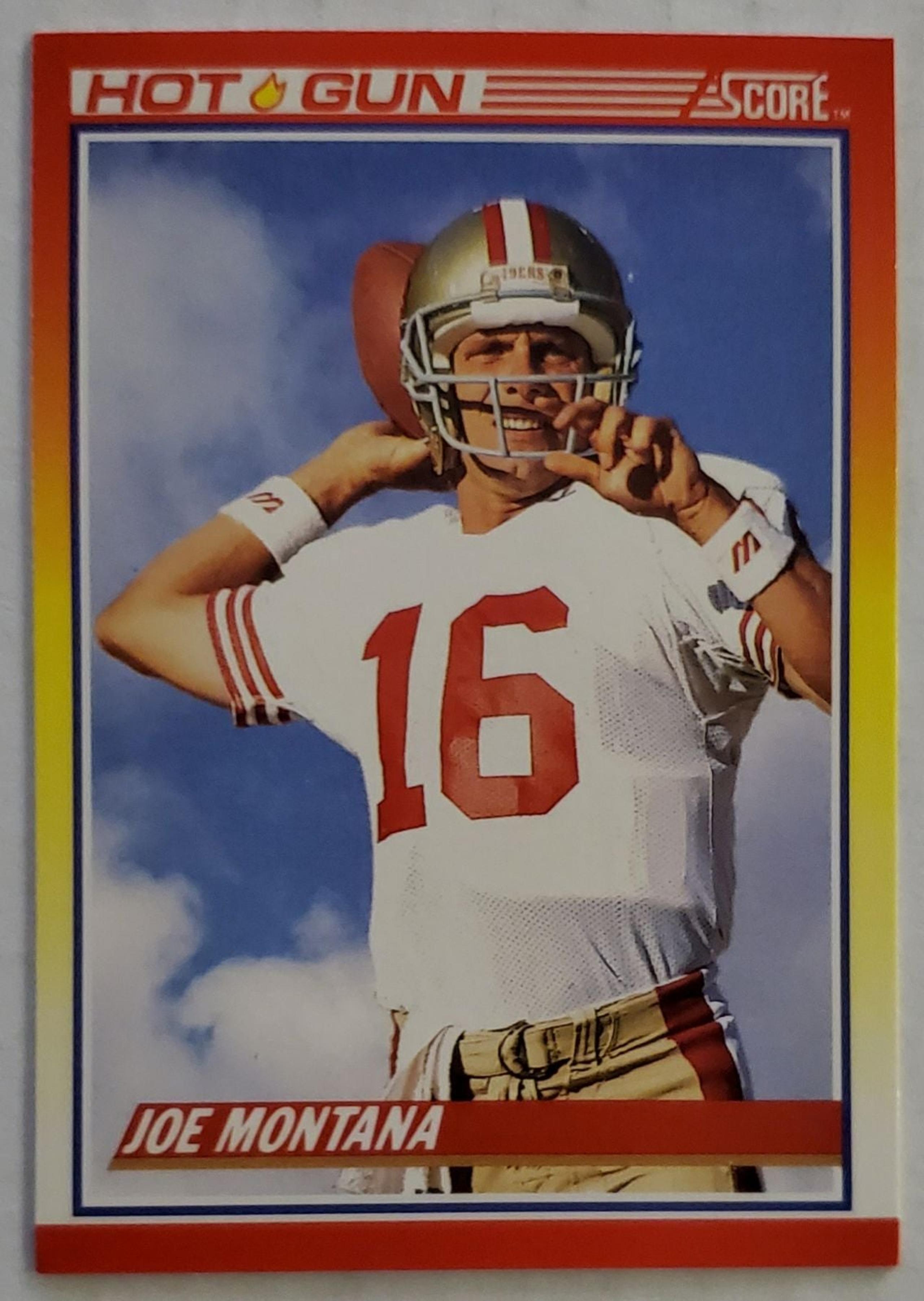 1990 Score Joe Montana Hot Gun insert