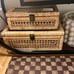 NEW Set of 2 Decorative Box with Lid, Rectangular Woven with Glass for Display,