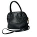 Ganson San Francisco Woven Top Handle Blue Leather Shoulder Satchel Handbags