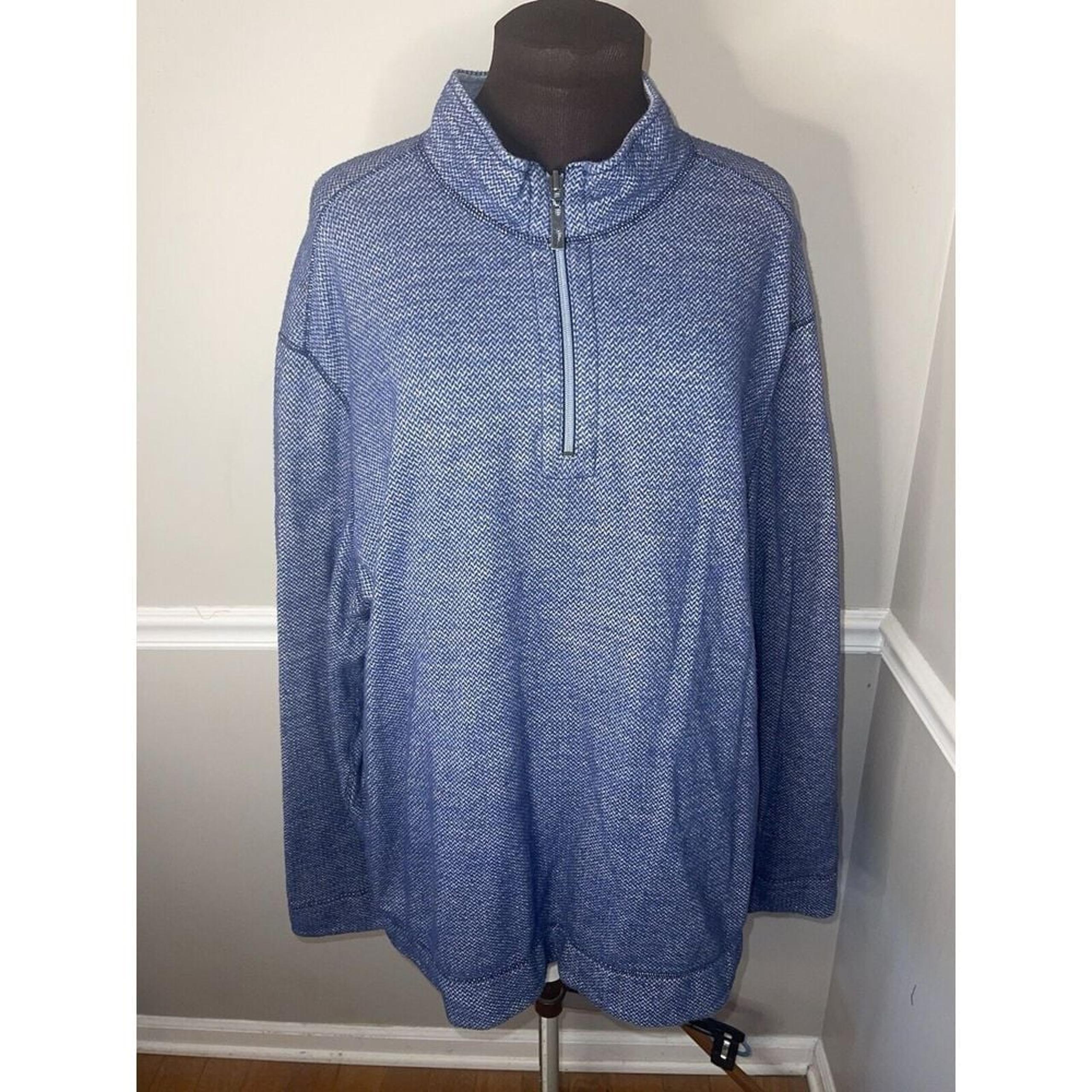 Tommy Bahama Reversible Pullover Sweatshirt Blue Mens XXL