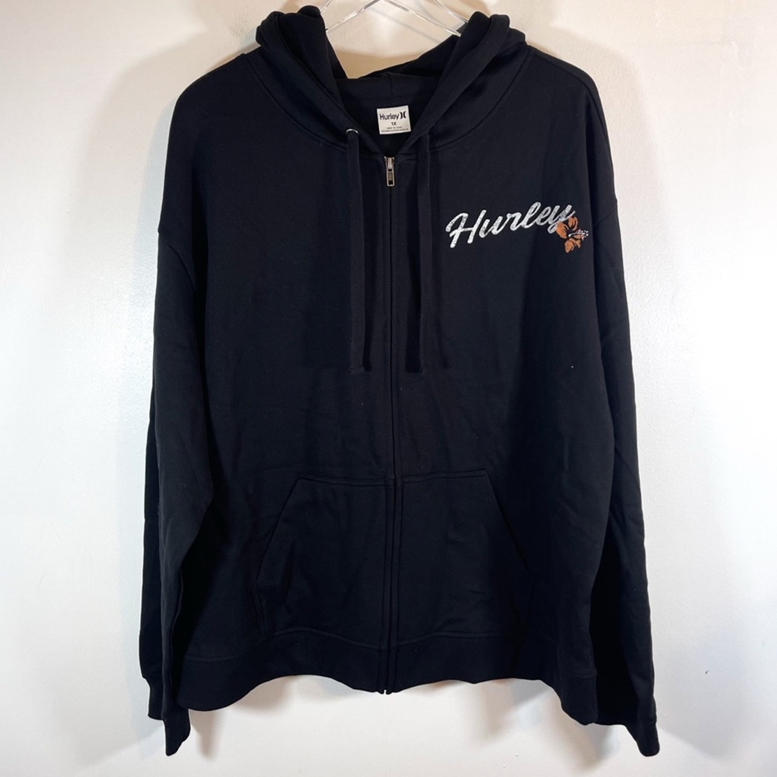 NWT Hurley Tropical Graphic Print Hoodie Womens Size 1X