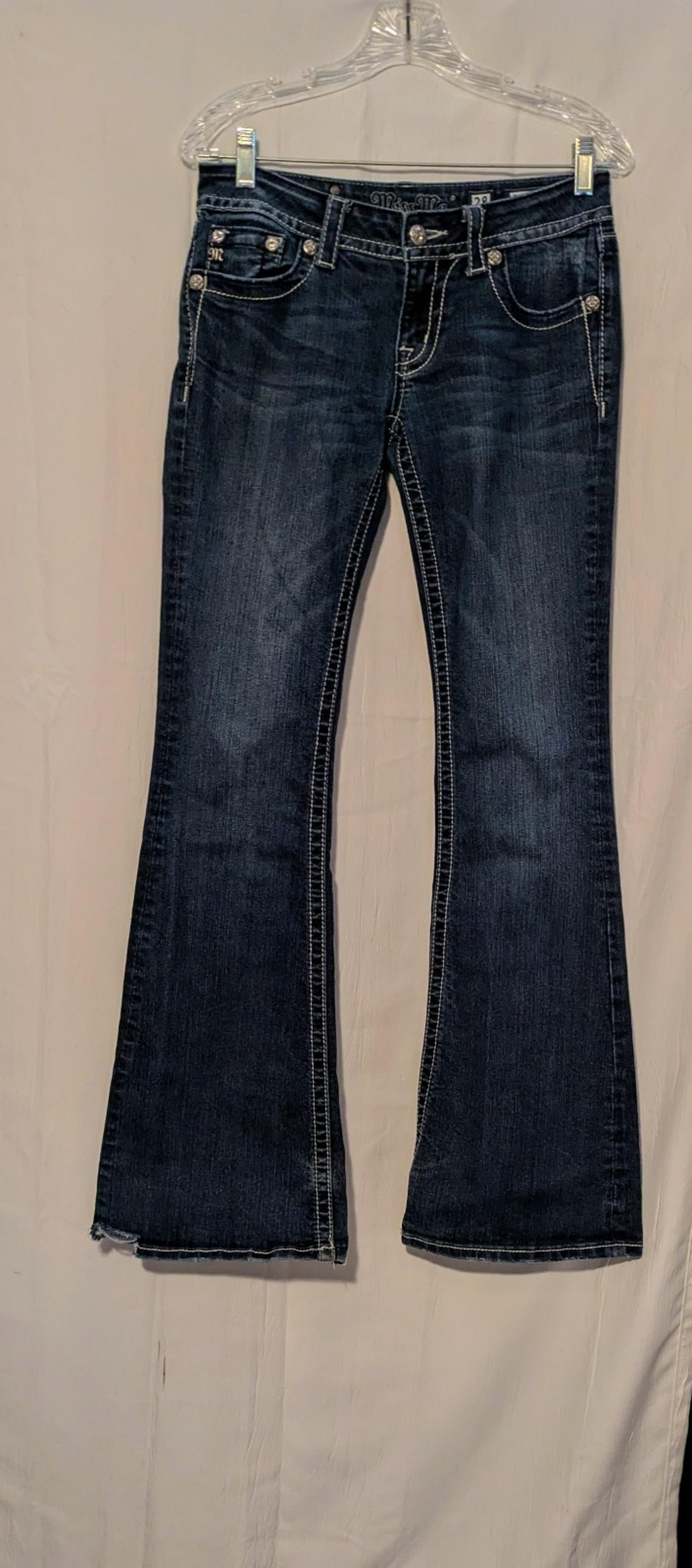 Jeans Miss Me Classic Blue Denim Size 28 JP 5473F Flare