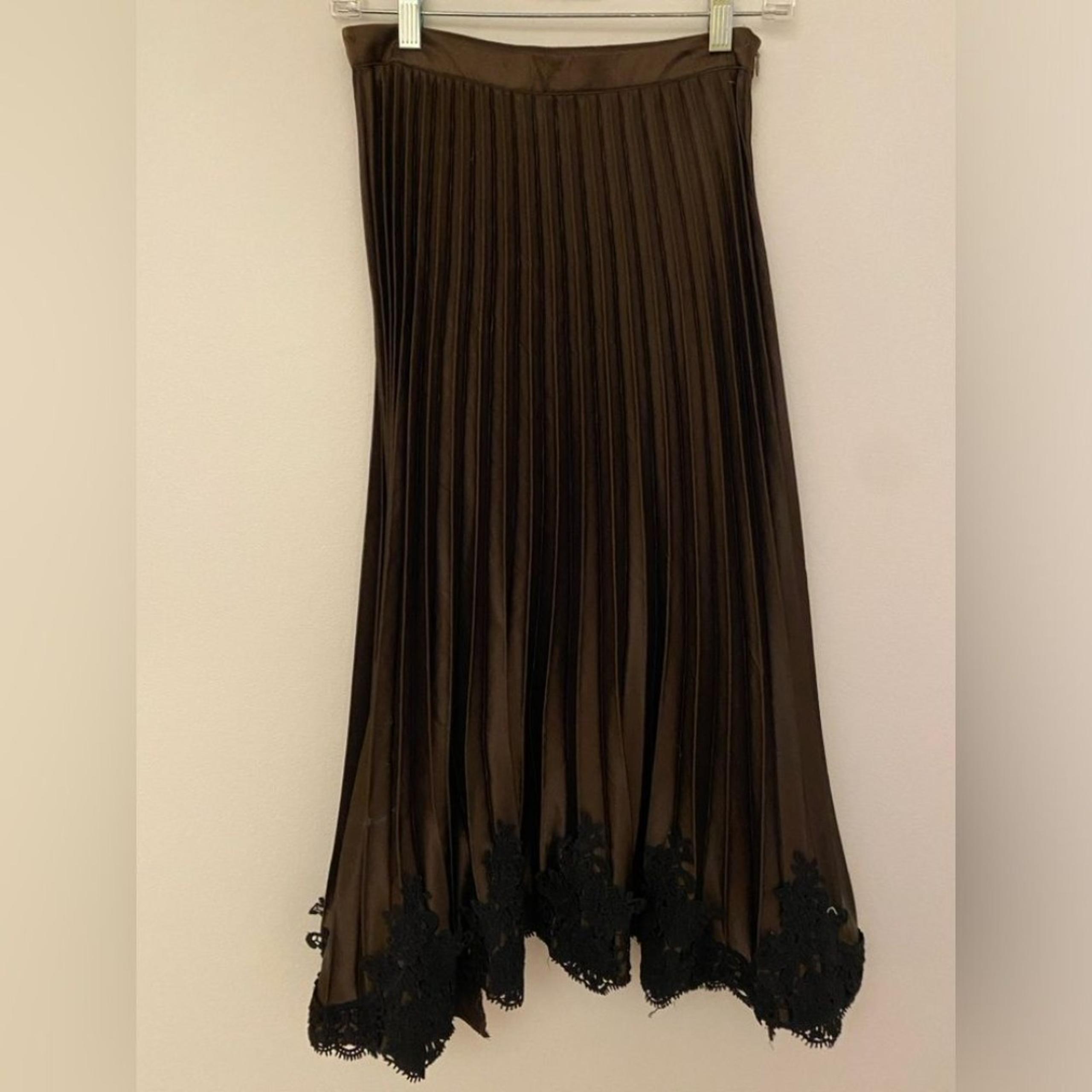 Blue Tassell Brock Lace Lamp Shade Flapper Midi Skirt Women’s Sz XS