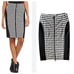 Michael Michael Kors Houndstooth Seamed Pencil Skirt With Zipper Front