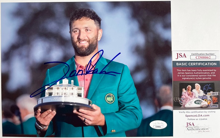 PGA 2023 Masters Winner Jon Rahm Signed 8x10 Photo Autograph JSA COA