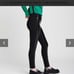 New! Womens Black vegan leather front pants size XL