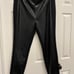 New! Womens Black vegan leather front pants size XL