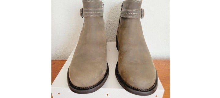 Clark's Ankle Boots Women's Maye Strap, Leather Dark Suede Taupe Size 9.5 NEW