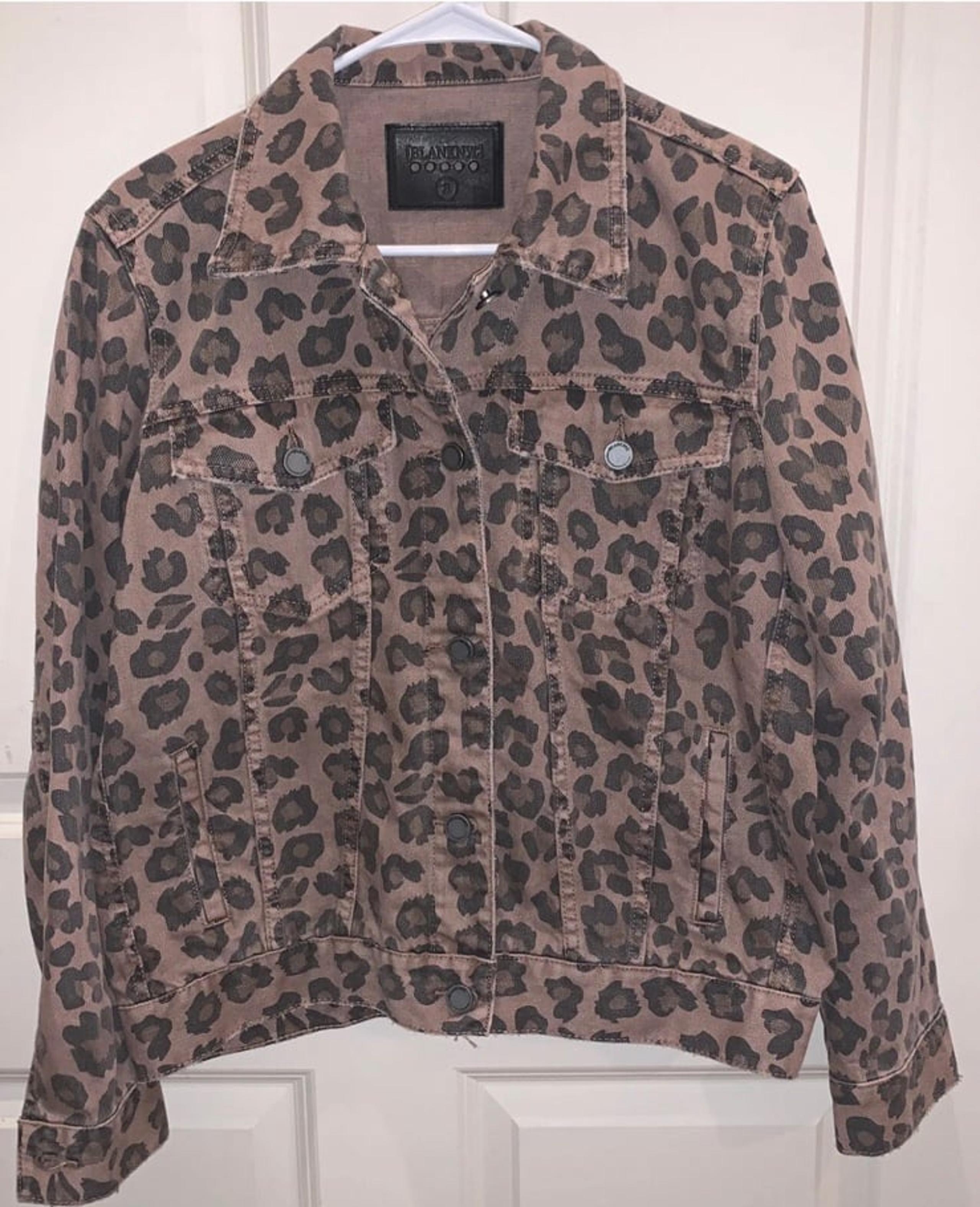 Blank NYC Denim Animal Print "Catwalk" Jacket Size Small