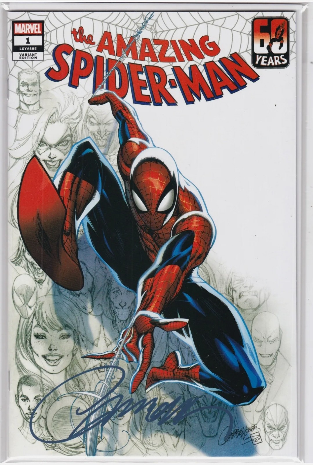 SDCC 2022 AMAZING SPIDER-MAN #1 J SCOTT CAMPBELL SIGNED  COVER #H NMINT With COA