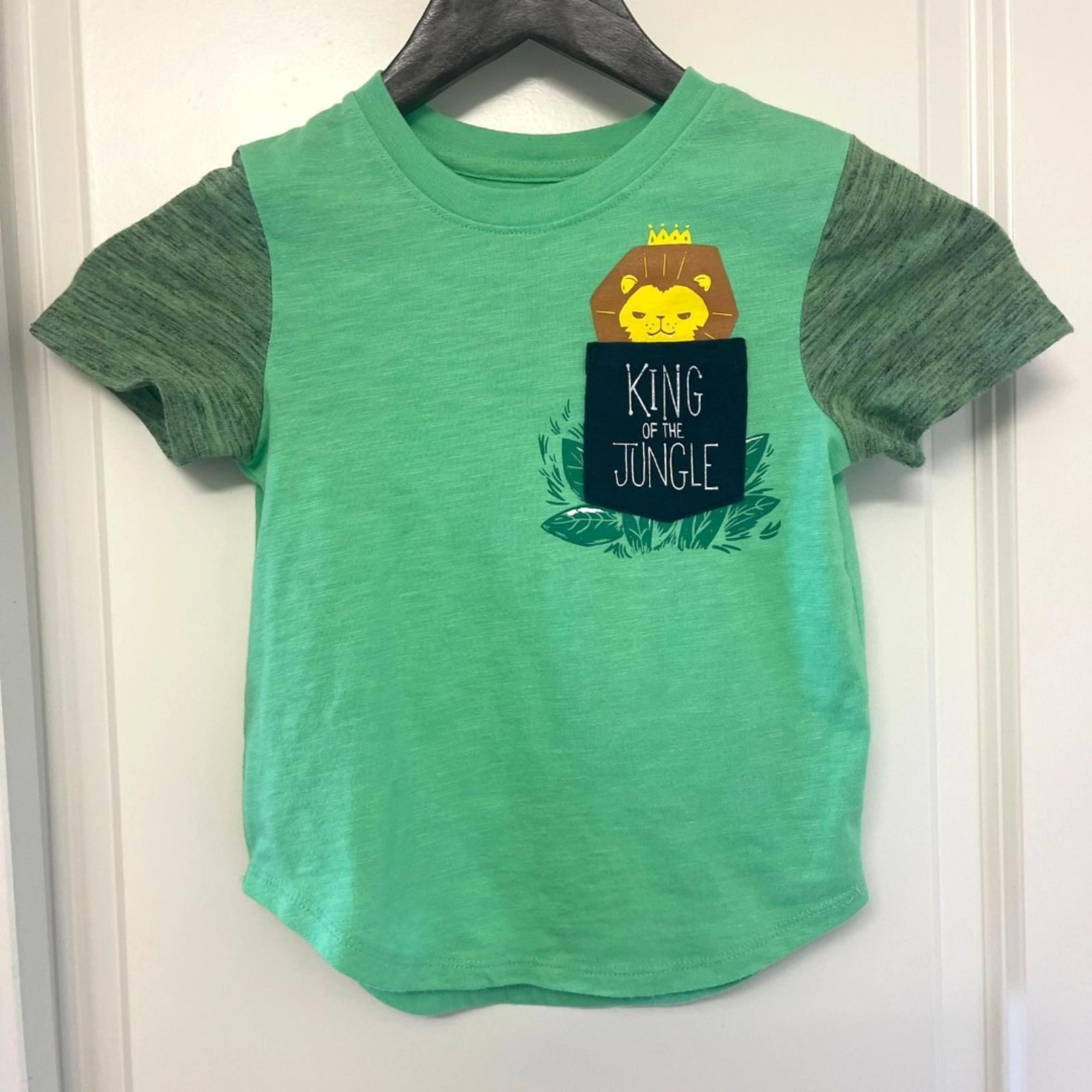 Cat & Jack Kids Boys Jungle Graphic Lion Tee Tshirt Size 4T