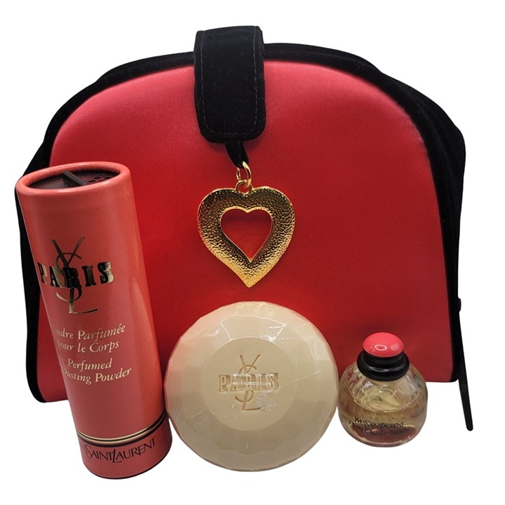 Vintage Yves Saint Laurent Paris Mini: Eau De Toilette, Perfumed Powder & Soap