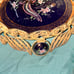 Cobalt Blue Nieman Marcus Pitcher And Plate Cast In Gold Trim