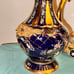 Cobalt Blue Nieman Marcus Pitcher And Plate Cast In Gold Trim