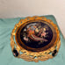 Cobalt Blue Nieman Marcus Pitcher And Plate Cast In Gold Trim