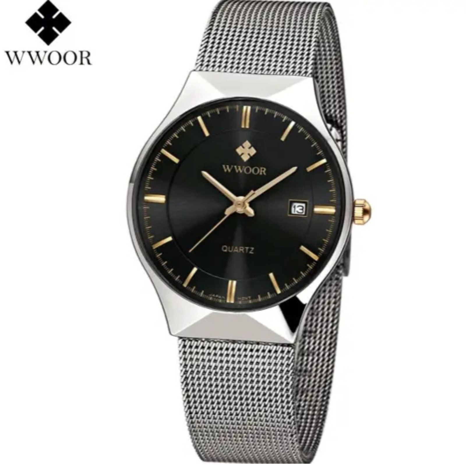 RARE WWOOR WR-8016M JAPAN MOV'T QUARTZ MEN'S WATCH NEW BATTERY FAST SHIPPING