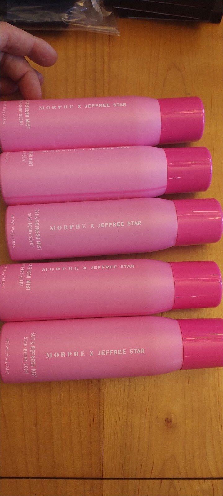 Morphe X Jeffree Star set and refresh mist 5 pack, brand new no box