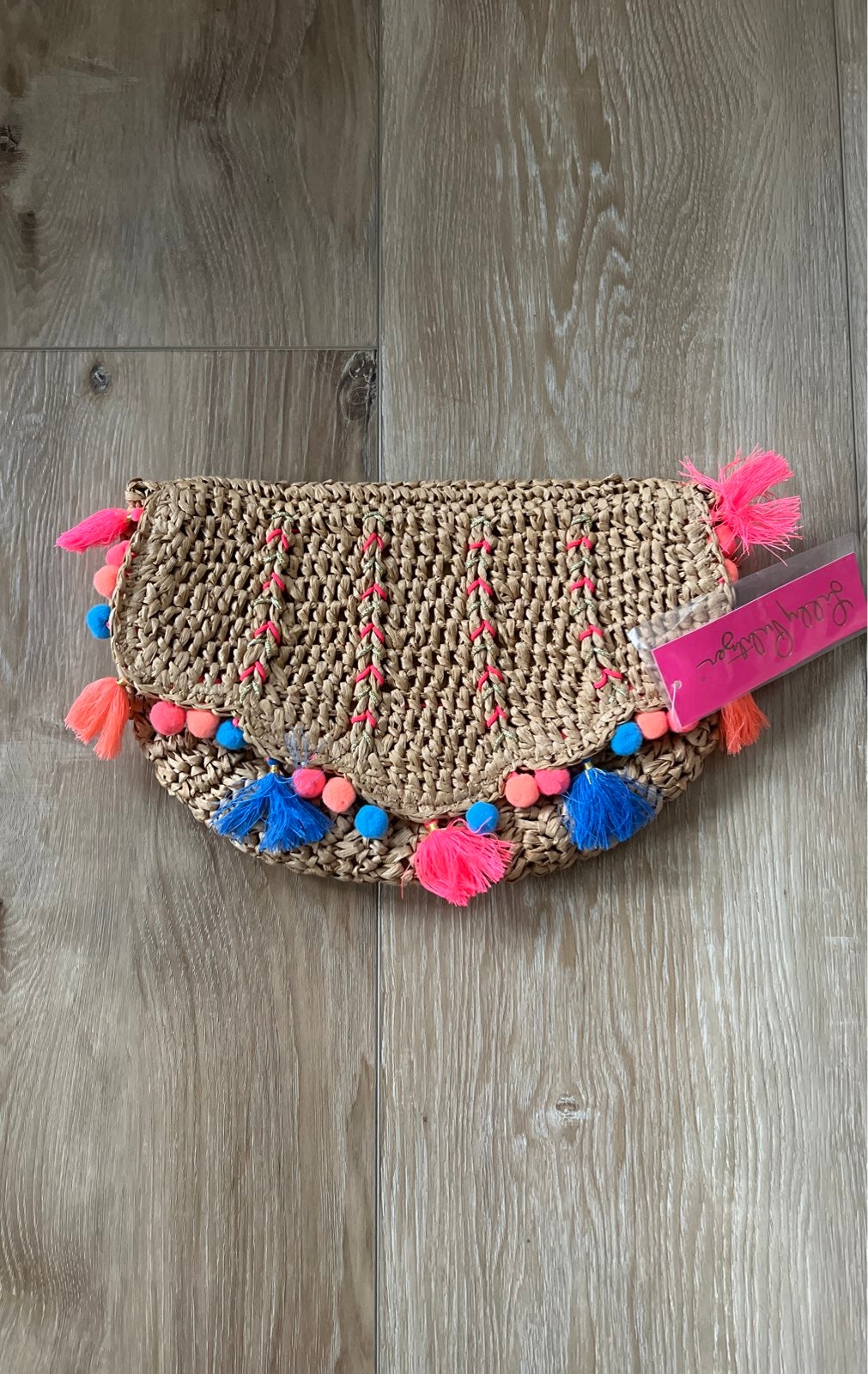 Lilly pulitzer deals straw clutch