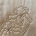 vintage embroidered textile hanging wall panel champagne color