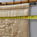 vintage embroidered textile hanging wall panel champagne color
