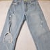 ABERCROMBIE & FITCH The Boyfriend Mid Rise Jeans Womens Sz 28/6R Blue Distressed