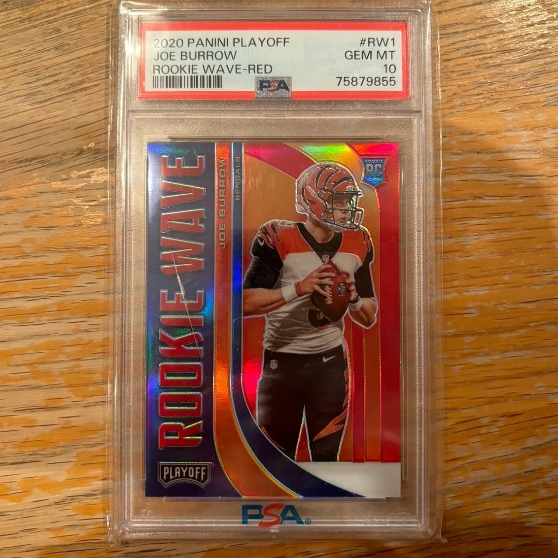 Joe Burrow rookie red wave Playoff slight crack