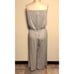 Aqua Heather Gray Strapless One-Piece Jumpsuit L