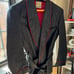 Rare Vintage 1950s XL State O Maine “The Big Duluth” Belted Moiré Smoking Jacket