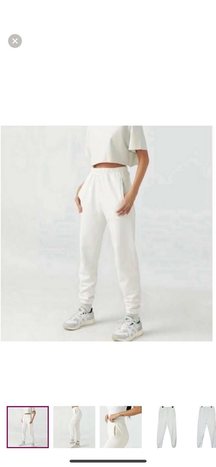 Joah Brown Empire Joggers in cream s/m