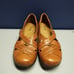 Clarks Bendables Comfort Shoes Womens Size 8M Tan Leather Slip On 65068