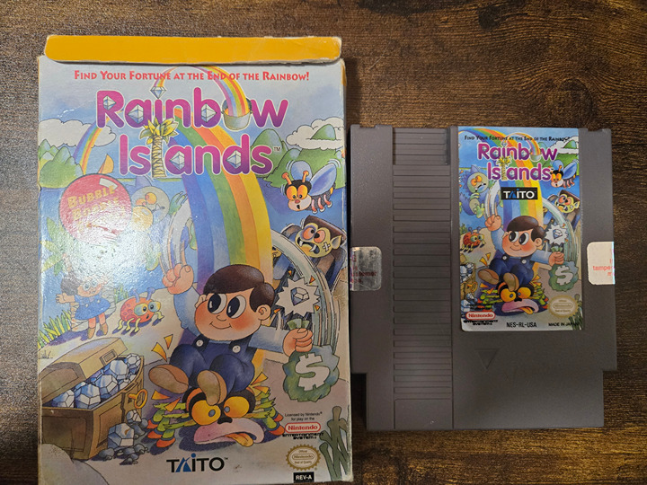 Rainbow Islands - Nintendo NES - Missing Manual - Tested - Authentic & Original