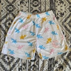 Eric Emanuel x Bape shorts white/yellow/blue/pink - size M