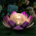 Huaxu Solar Lights Outdoor Garden Decor,Purple Lotus Solar Light,Waterproof LED