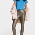 RAG & BONE ARMY GREEN NINA FAUX LEATHER PANTS MEDIUM