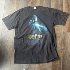 Vintage Y2K Harry Potter Movie Promo T Shirt Sz L Voldemort Order Phoenix