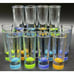 Libbey By Crisa Shot Glasses Set of 15 Weighted Bottom With Colors