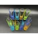Libbey By Crisa Shot Glasses Set of 15 Weighted Bottom With Colors
